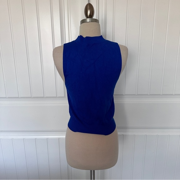 Express Blue Mock Neck Tank - Picture 4 of 7
